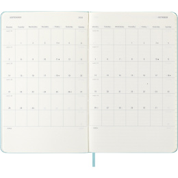 Kalenteri 12M Weekly Notebook 2026 Hardcover Large Aquamarine ryhmässä Paperit ja Lehtiöt / Kalenterit / 12 kk kalenterit @ Pen Store (136132)