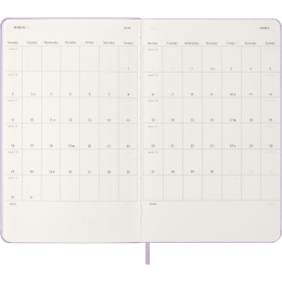 Kalenteri 12M Daily 2026 Hardcover Large Pastel Lilac ryhmässä Paperit ja Lehtiöt / Kalenterit / 12 kk kalenterit @ Pen Store (136133)