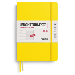 Kalenteri Weekly Planner & Notebook 2026 A5 Lemon ryhmässä Paperit ja Lehtiöt / Kalenterit / 12 kk kalenterit @ Pen Store (136222)
