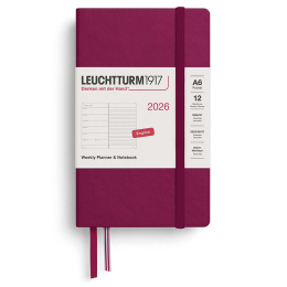 Kalenteri Weekly Planner & Notebook 2026 A6 Port Red ryhmässä Paperit ja Lehtiöt / Kalenterit / 12 kk kalenterit @ Pen Store (136232) Kalenteri Weekly Planner & Notebook 2026 A6 Port Red ryhmässä Paperit ja Lehtiöt / Kalenterit / 12 kk kalenterit @ Pen Store (136232)