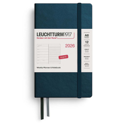 Kalenteri Weekly Planner & Notebook 2026 A6 Deep Sea ryhmässä Paperit ja Lehtiöt / Kalenterit / 12 kk kalenterit @ Pen Store (136236)