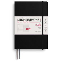 Kalenteri Weekly Planner & Notebook 2026 A5 Soft Cover Black ryhmässä Paperit ja Lehtiöt / Kalenterit / 12 kk kalenterit @ Pen Store (136238) Kalenteri Weekly Planner & Notebook 2026 A5 Soft Cover Black ryhmässä Paperit ja Lehtiöt / Kalenterit / 12 kk kalenterit @ Pen Store (136238)