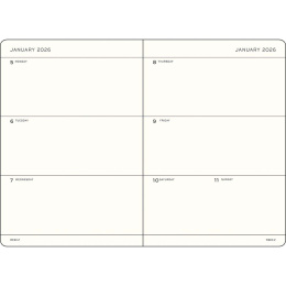 Kalenteri Weekly Planner 2026 A5 Ink ryhmässä Paperit ja Lehtiöt / Kalenterit / 12 kk kalenterit @ Pen Store (136258)