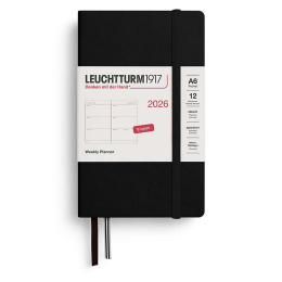 Kalenteri Weekly Planner 2026 A6 Black ryhmässä Paperit ja Lehtiöt / Kalenterit / 12 kk kalenterit @ Pen Store (136259)