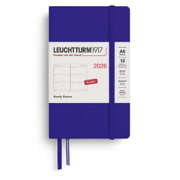 Kalenteri Weekly Planner 2026 A6 Ink ryhmässä Paperit ja Lehtiöt / Kalenterit / 12 kk kalenterit @ Pen Store (136266)