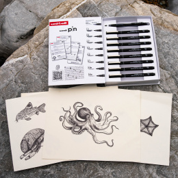 Pin Fine Line Dotwork Set ryhmässä Kynät / Kirjoittaminen / Finelinerit @ Pen Store (136284)