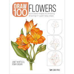 Draw 100: Flowers ryhmässä Askartelu ja Harrastus / Kirjat / Inspiraatiokirjat @ Pen Store (136315)