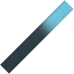 Viivain Aluminium 15 cm Black/Turquoise ryhmässä Askartelu ja Harrastus / Harrastustarvikkeet / Viivottimet @ Pen Store (136440)