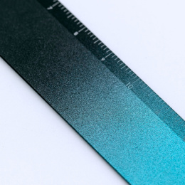 Viivain Aluminium 15 cm Black/Turquoise ryhmässä Askartelu ja Harrastus / Harrastustarvikkeet / Viivottimet @ Pen Store (136440)