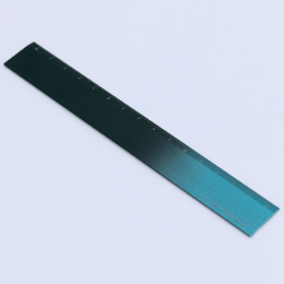 Viivain Aluminium 15 cm Black/Turquoise ryhmässä Askartelu ja Harrastus / Harrastustarvikkeet / Viivottimet @ Pen Store (136440)