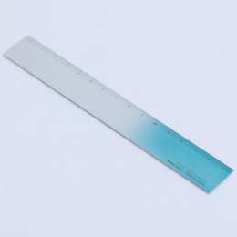 Viivain Aluminium 15 cm Silver/Turquoise ryhmässä Askartelu ja Harrastus / Harrastustarvikkeet / Viivottimet @ Pen Store (136441)