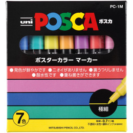 Posca PC-1MC Soft tones 7-kappaleen pakkaus ryhmässä Kynät / Taiteilijakynät / Akryylitussit @ Pen Store (136459)