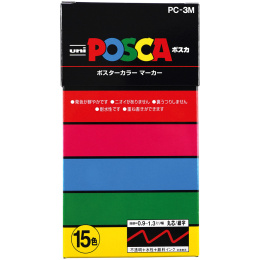 Posca PC-3M 15-kappaleen pakkaus ryhmässä Kynät / Taiteilijakynät / Akryylitussit @ Pen Store (136461)