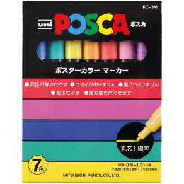 Posca PC-3M Soft tones 7-kappaleen pakkaus ryhmässä Kynät / Taiteilijakynät / Akryylitussit @ Pen Store (136463)