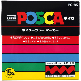 Posca PC-8K 15-kappaleen pakkaus ryhmässä Kynät / Taiteilijakynät / Akryylitussit @ Pen Store (136467)