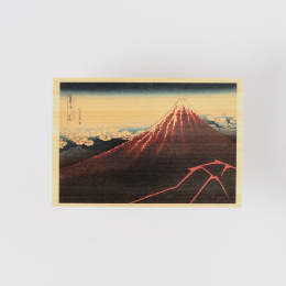 Postikortti Hinoki-puusta – Hokusai ”Views of Mount Fuji” 6 sarja A ryhmässä Askartelu ja Harrastus / Lomat ja vuodenajat / Kortit ja kirjekuoret @ Pen Store (136592)