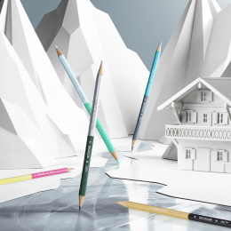Bicolor Alpine Frost 9‑setti + sivellin ryhmässä Kynät / Taiteilijakynät / Akvarellikynät @ Pen Store (136599)