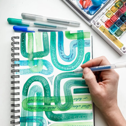 Gelly Roll Click Metallinhohtava 10 pakkaus ryhmässä Kynät / Kirjoittaminen / Geelikynät @ Pen Store (136605)