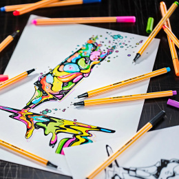 Point 88 Fineliner 6 kpl ryhmässä Kynät / Kirjoittaminen / Finelinerit @ Pen Store (136790)
