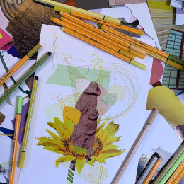 Point 88 Fineliner 8 kpl Pastelli ryhmässä Kundsegment / Kundsegment Art @ Pen Store (136797)