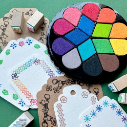 Leimasintyynyt Irodori Set Bouquet ryhmässä Askartelu ja Harrastus / Harrastustarvikkeet / Leimasimet @ Pen Store (136890)