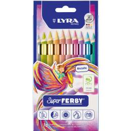 Super Ferby 10 kpl metallisävyinen setti (3+) ryhmässä Kids / Lastenkynät / Lasten värikynät @ Pen Store (136892)