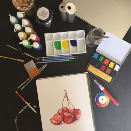 Vesiväriasetti Aqua Brique 10 osaa ryhmässä Taiteilijatarvikkeet / Taiteilijavärit / Akvarellivärit / Akvarellinapit @ Pen Store (136939)