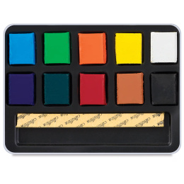 Vesiväriasetti Aqua Brique 10 osaa ryhmässä Taiteilijatarvikkeet / Taiteilijavärit / Akvarellivärit / Akvarellinapit @ Pen Store (136939)