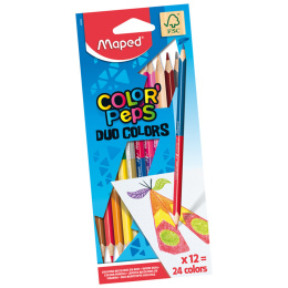 Värikynät Color’Peps Duo Colors 12-setti ryhmässä Kids / Lastenkynät / Lasten värikynät @ Pen Store (136942)