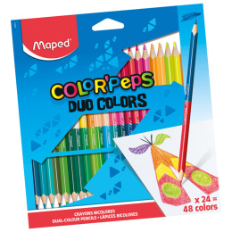 Värikynät Color’Peps Duo Colors 24-setti ryhmässä Kids / Lastenkynät / Lasten värikynät @ Pen Store (136943)