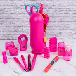 Pen Case Hoop Vacuum Neon Pink ryhmässä Kids / Lastenkynät / Lasten penaali @ Pen Store (136949)