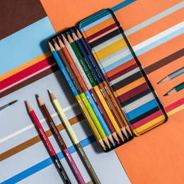 Bicolor Paul Smith 12‑setti + sivellin ryhmässä Kynät / Taiteilijakynät / Akvarellikynät @ Pen Store (137004)
