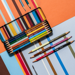 Bicolor Paul Smith 12‑setti + sivellin ryhmässä Kynät / Taiteilijakynät / Akvarellikynät @ Pen Store (137004)