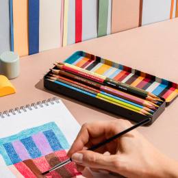 Bicolor Paul Smith 12‑setti + sivellin ryhmässä Kynät / Taiteilijakynät / Akvarellikynät @ Pen Store (137004)