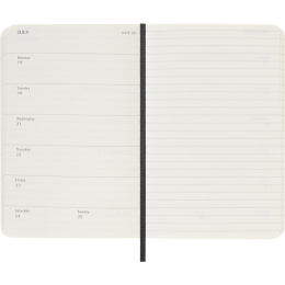 Kalenteri 18M WeekNote Soft Cover Pocket Black ryhmässä Paperit ja Lehtiöt / Kalenterit / 18 kk kalenterit @ Pen Store (137007)