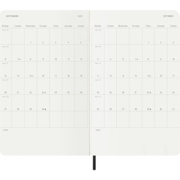 Kalenteri 18M WeekNote Soft Cover Large Black ryhmässä Paperit ja Lehtiöt / Kalenterit / 18 kk kalenterit @ Pen Store (137008)