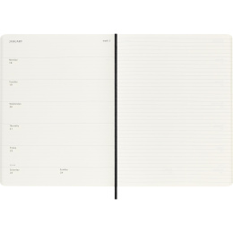 Kalenteri 18M WeekNote Soft Cover XL Black ryhmässä Paperit ja Lehtiöt / Kalenterit / 18 kk kalenterit @ Pen Store (137009)