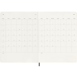 Kalenteri 18M WeekNote Soft Cover XL Black ryhmässä Paperit ja Lehtiöt / Kalenterit / 18 kk kalenterit @ Pen Store (137009)