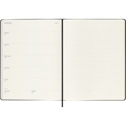 Kalenteri 18M WeekNote Hard Cover XL Black ryhmässä Paperit ja Lehtiöt / Kalenterit / 18 kk kalenterit @ Pen Store (137012)