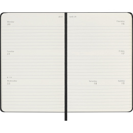 Kalenteri 18M Weekly Hard Cover Horisontell Pocket Black ryhmässä Paperit ja Lehtiöt / Kalenterit / 18 kk kalenterit @ Pen Store (137013)