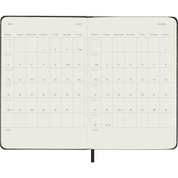 Kalenteri 18M Weekly Hard Cover Horisontell Pocket Black ryhmässä Paperit ja Lehtiöt / Kalenterit / 18 kk kalenterit @ Pen Store (137013)