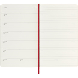 Kalenteri 18M WeekNote Soft Cover Large Red ryhmässä Paperit ja Lehtiöt / Kalenterit / 18 kk kalenterit @ Pen Store (137020)