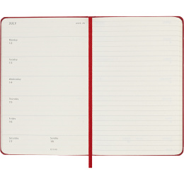 Kalenteri 18M WeekNote Hard Cover Pocket Red ryhmässä Paperit ja Lehtiöt / Kalenterit / 18 kk kalenterit @ Pen Store (137021)
