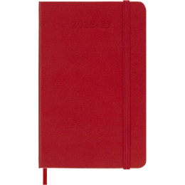 Kalenteri 18M WeekNote Hard Cover Pocket Red ryhmässä Paperit ja Lehtiöt / Kalenterit / 18 kk kalenterit @ Pen Store (137021)
