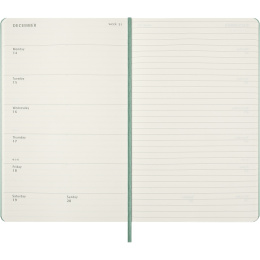 Kalenteri 18M WeekNote Hard Cover Large Sage Green ryhmässä Paperit ja Lehtiöt / Kalenterit / 18 kk kalenterit @ Pen Store (137024)