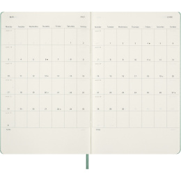 Kalenteri 18M WeekNote Hard Cover Large Sage Green ryhmässä Paperit ja Lehtiöt / Kalenterit / 18 kk kalenterit @ Pen Store (137024)