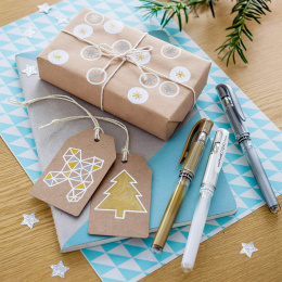 Signo Broad UM-153 Gel 4-osainen setti ryhmässä Kynät / Kirjoittaminen / Geelikynät @ Pen Store (137113)