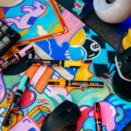 Posca Brush Standing Setti ryhmässä Kynät / Taiteilijakynät / Maalitussit @ Pen Store (137115)