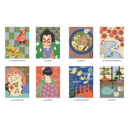 Mystery Coloring Japan ryhmässä Askartelu ja Harrastus / Kirjat / Aikuisten värityskirjat @ Pen Store (137181)