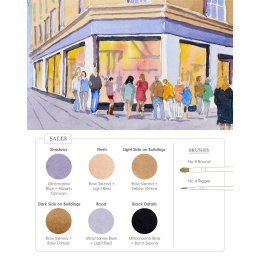 Watercolor Mixing Deck: Architecture ryhmässä Askartelu ja Harrastus / Kirjat / Ohjekirjat @ Pen Store (137193)